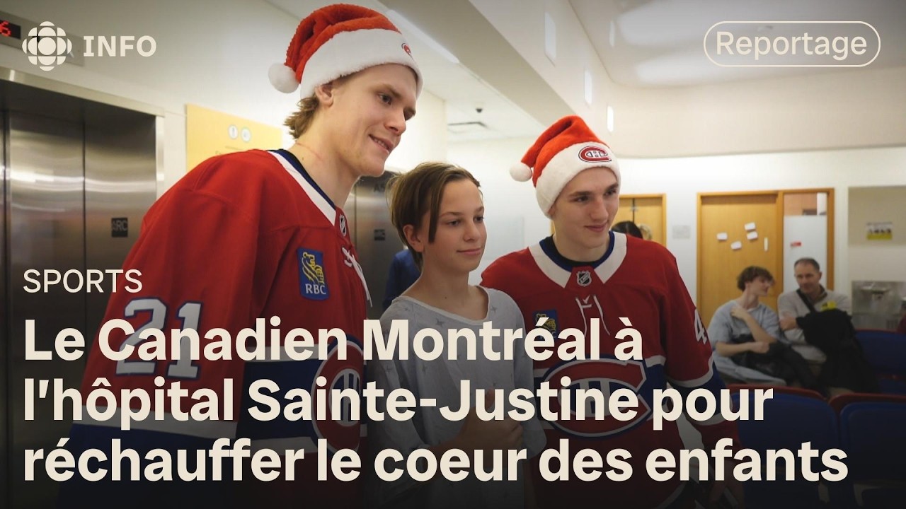 Les joueurs du Canadien de Montréal de passage au CHU Sainte-Justine