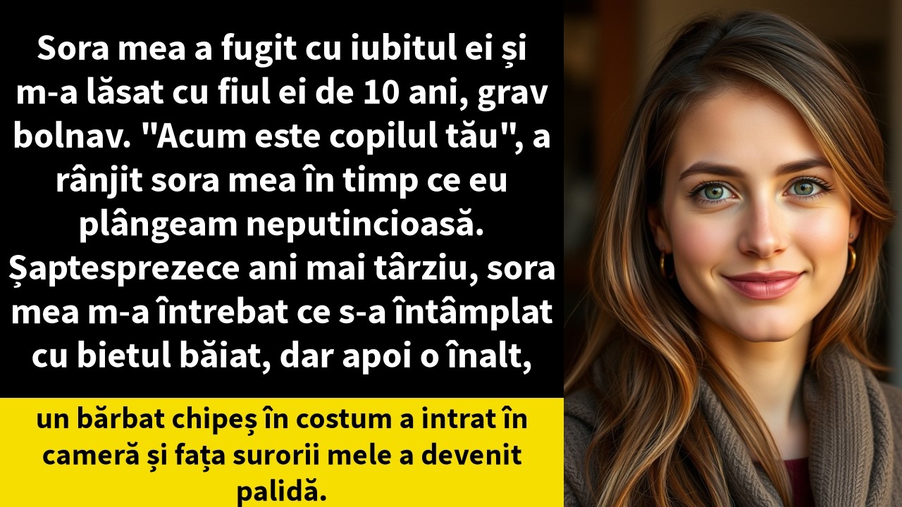 Sora mea a fugit cu iubitul ei și m-a lăsat cu fiul ei de 10 ani, grav bolnav.
