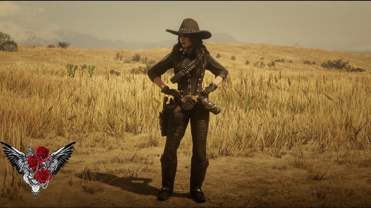 Red Dead Online Female Outfit Idea: Black Tryhard outfit (Requested)