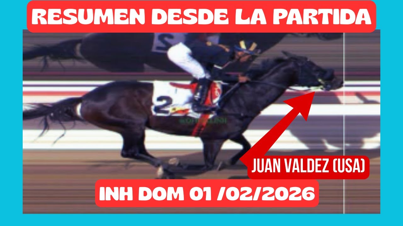 RESUMEN CARRERAS DE CABALLOS LA RINCONADA DOMINGO 01 DE FEBRERO 2026