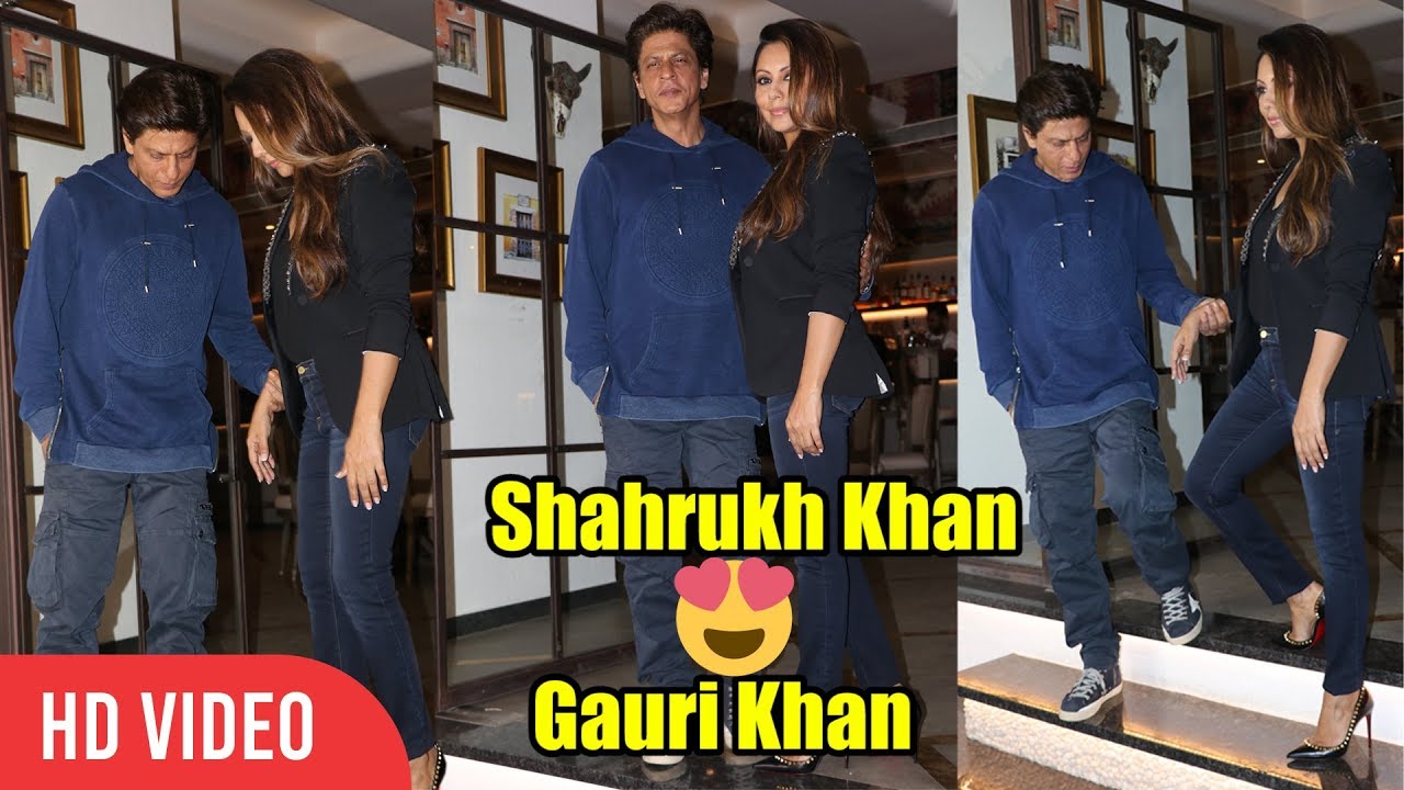King of Romance Shahrukh Khan with Wife Gauri Khan visit a Newly Designed Restaurant by GAURI KHAN