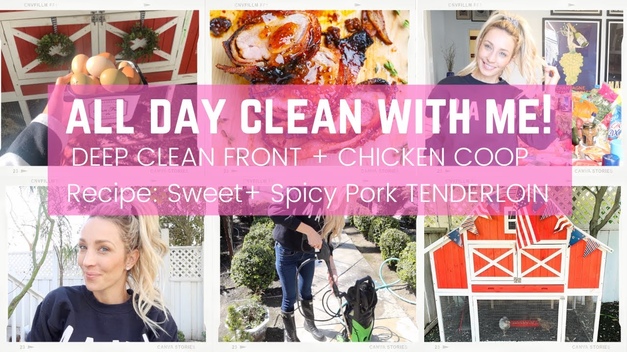 ✨NEW✨ SUNDAY MOTIVATION // CLEAN WITH ME // CHICKEN COOP // COOK WITH ME CAJUN PORK + KALE //