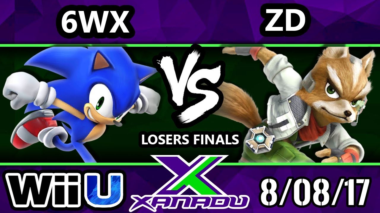 S@X 214 - 6WX (Sonic) Vs. InC | ZD (Fox) - SSB4 Losers Finals - Smash 4 - Smash for Wii U.