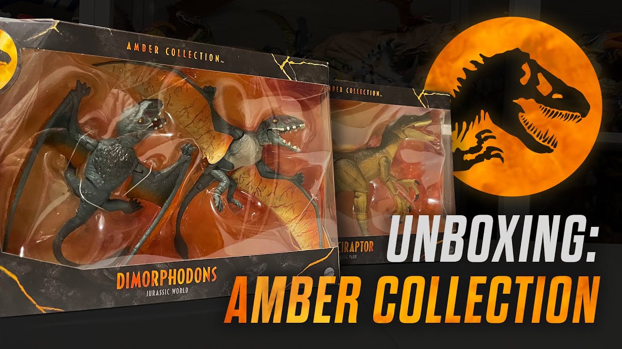Jurassic World Amber Collection 2021 - Unboxing Dimorphodon 2 Pack & Raptor / collectjurassic.com