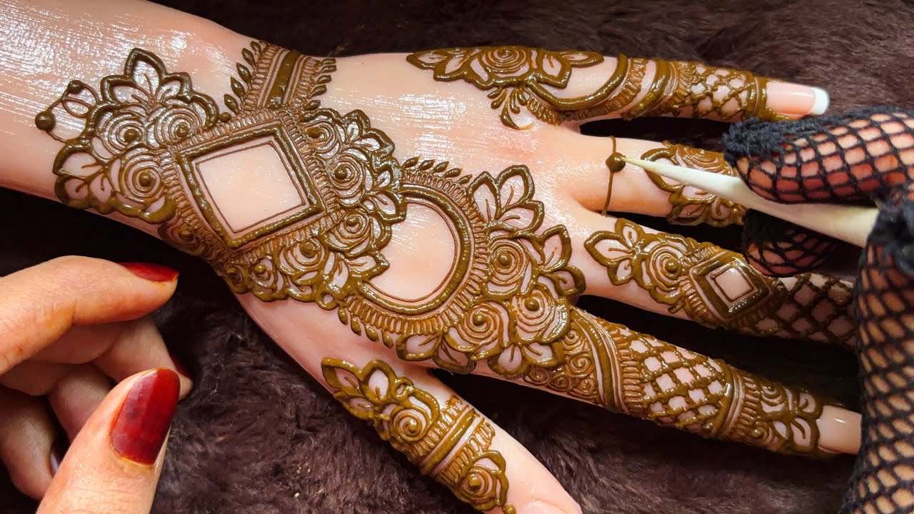 Very Beautiful Easy And simple Back Hand Henna Design | Beautiful Easy Henna Design For Hand #Henna