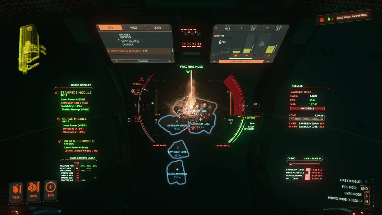 Star citizen solo mole 4.7 - Savrilium sub break that required helix and surge/stamp to break insane