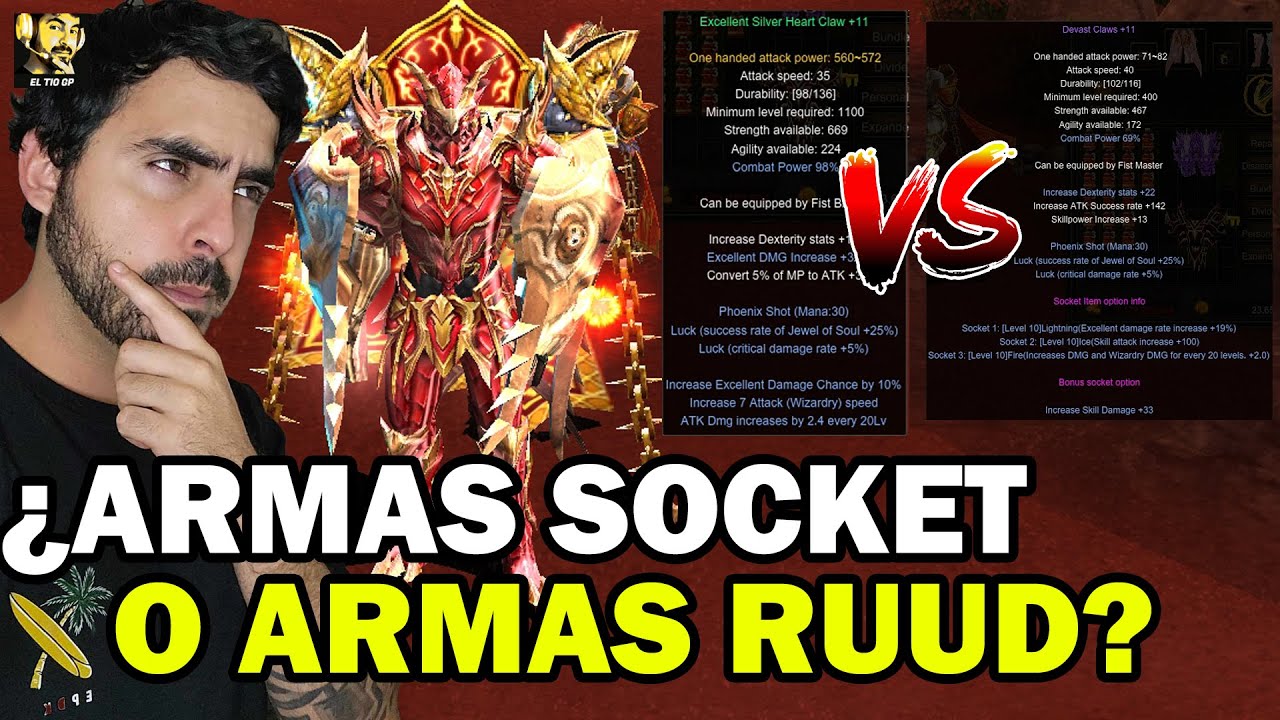 TUTORIAL USAR ARMA SOCKET O ARMAS RUUD VERSION RAGE FIGHTER🔥💯 l Muonline S18.2