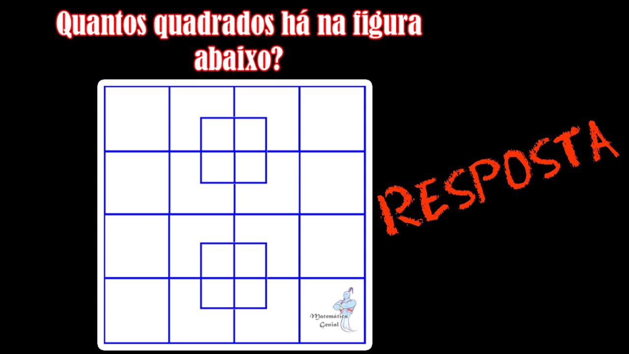Resposta: Desafio dos Quadrados - Matem&aacute;tica Genial
