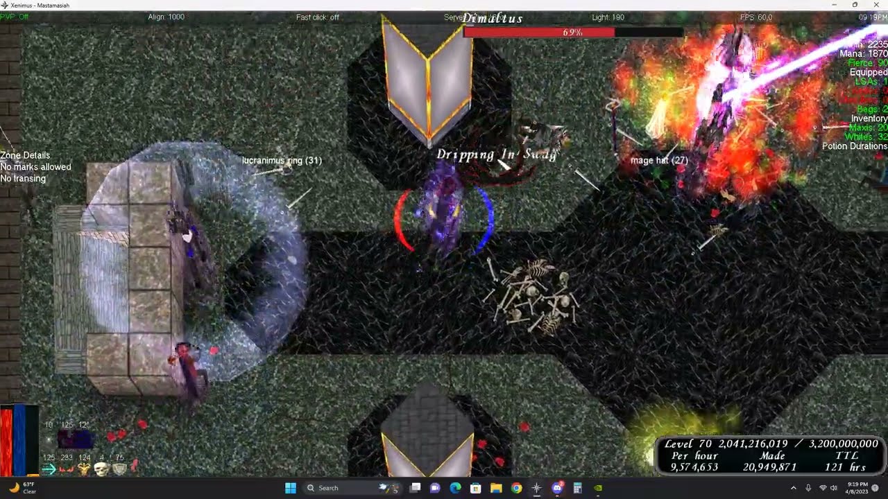 Xenimus, House and Aatrox pking at boss raid.