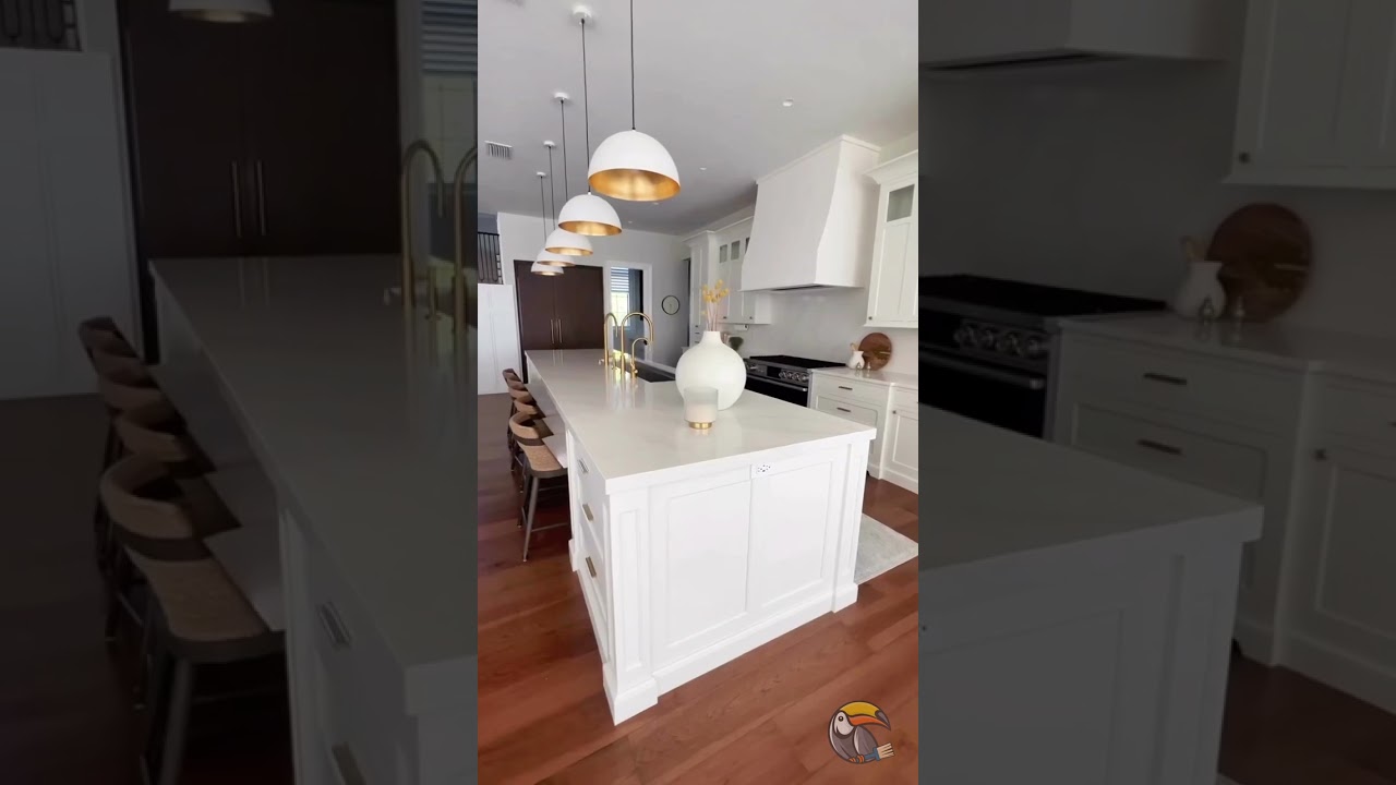 Massive 16ft kitchen island | White Kitchen Cabinets | White Wednesdays Part 1.
