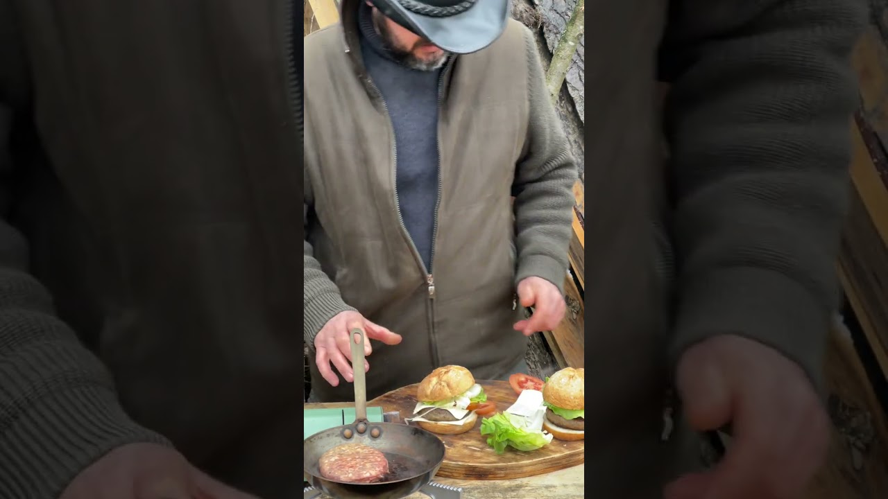 Un burger făcut în natura