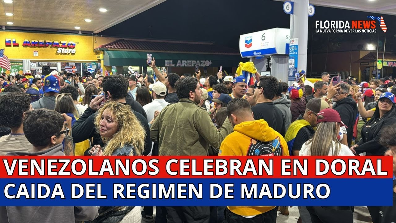 EN VIVO: VENEZUELA CELEBRA EN MIAMI: El Doral tras la ca&iacute;da de Maduro