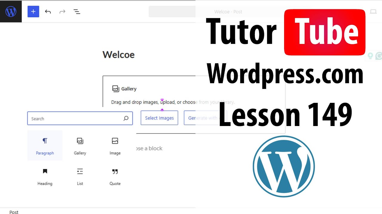 Wordpress.com - Lesson 149 - Setting Featured Image in Post