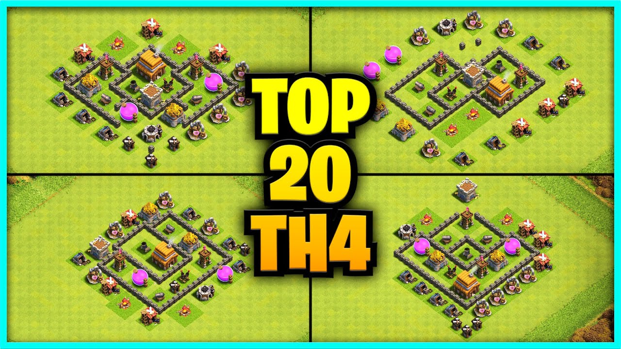 New Best Th4 base link War/Trophy Base (Top20) With Link in Clash of Clans - th4 war base 2020
