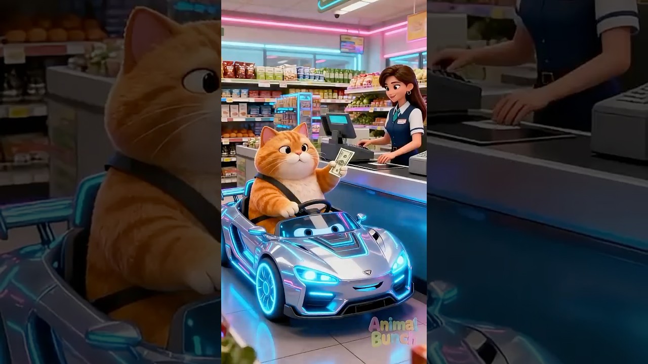 Epic Upgrade🏎️Cat's Transformer Race Car is UNBELIEVABLE🤖#shorts #funny #cute #animals #comedy