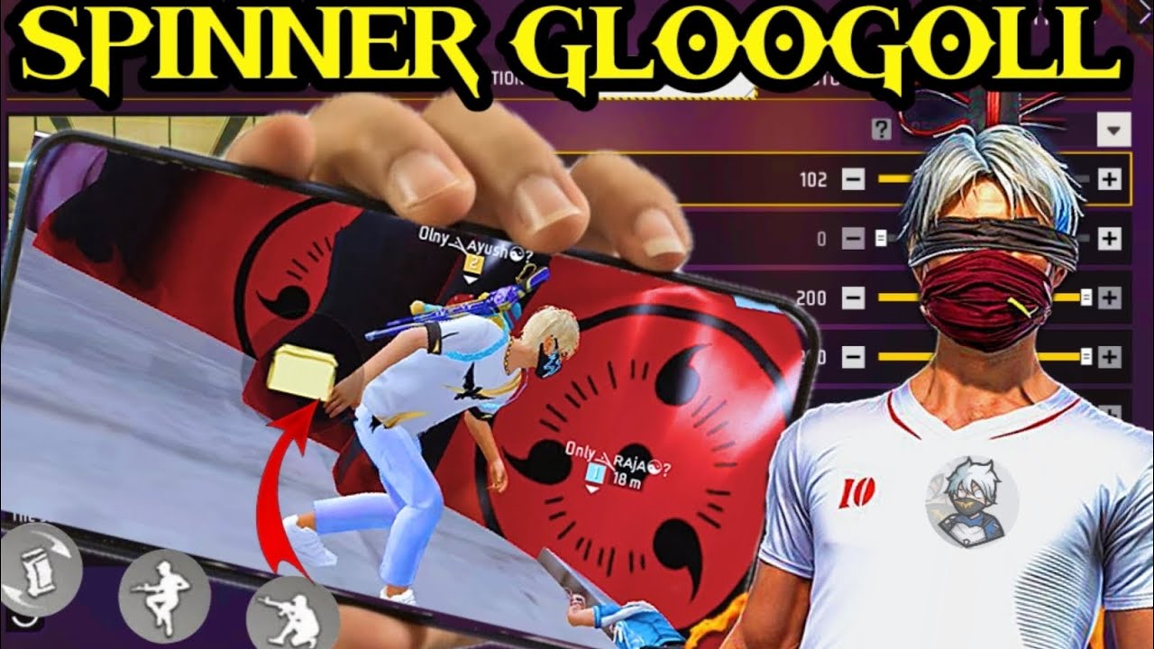 Top high level SPINNER GLOOGOLL 😱 2026 best sensitivity ke sath ✅ free fire max 🔥