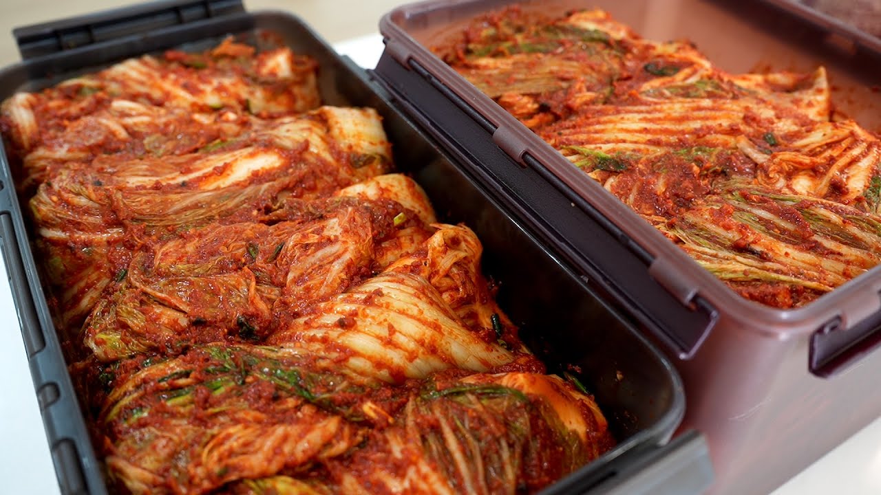 김장김치 5포기 양념(=절인배추 20kg) 힘들게 무채 썰지마세요.무를 갈아서 만든 김장김치 만들기