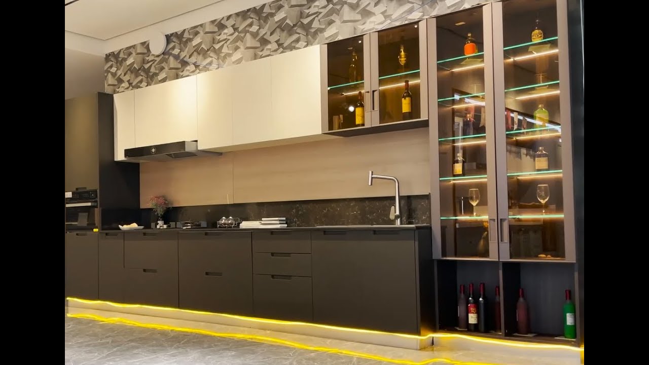 Modern Grey Kitchen Cabinets Lacquer With HDF