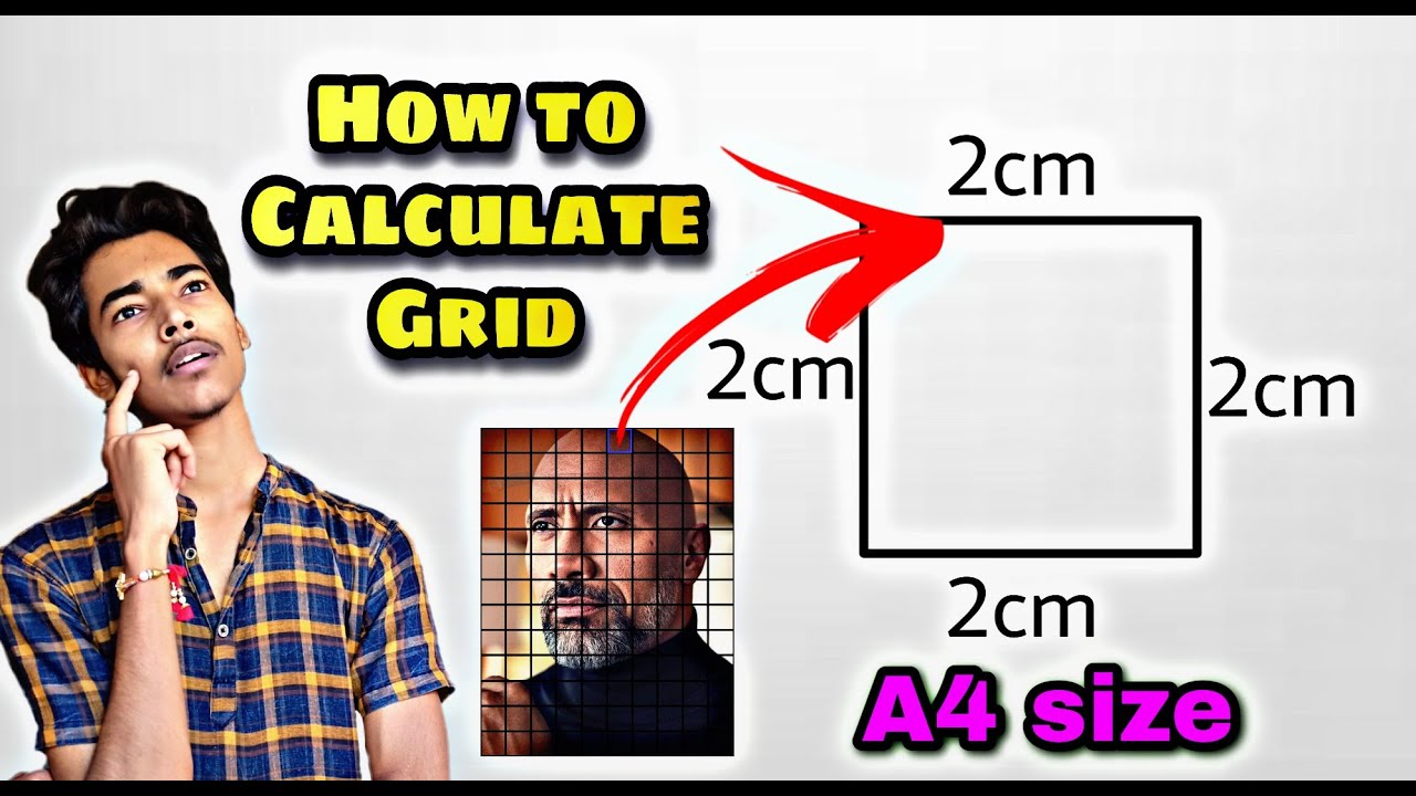 How to Calculate Grid For Drawing Outline in A4 Size Paper