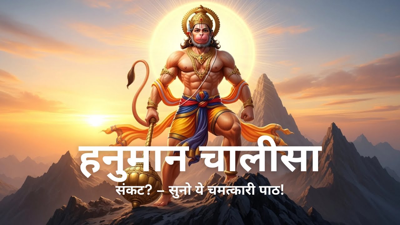चमत्कारी हनुमान चालीसा | Divine Voice | Perfect for Chanting Along