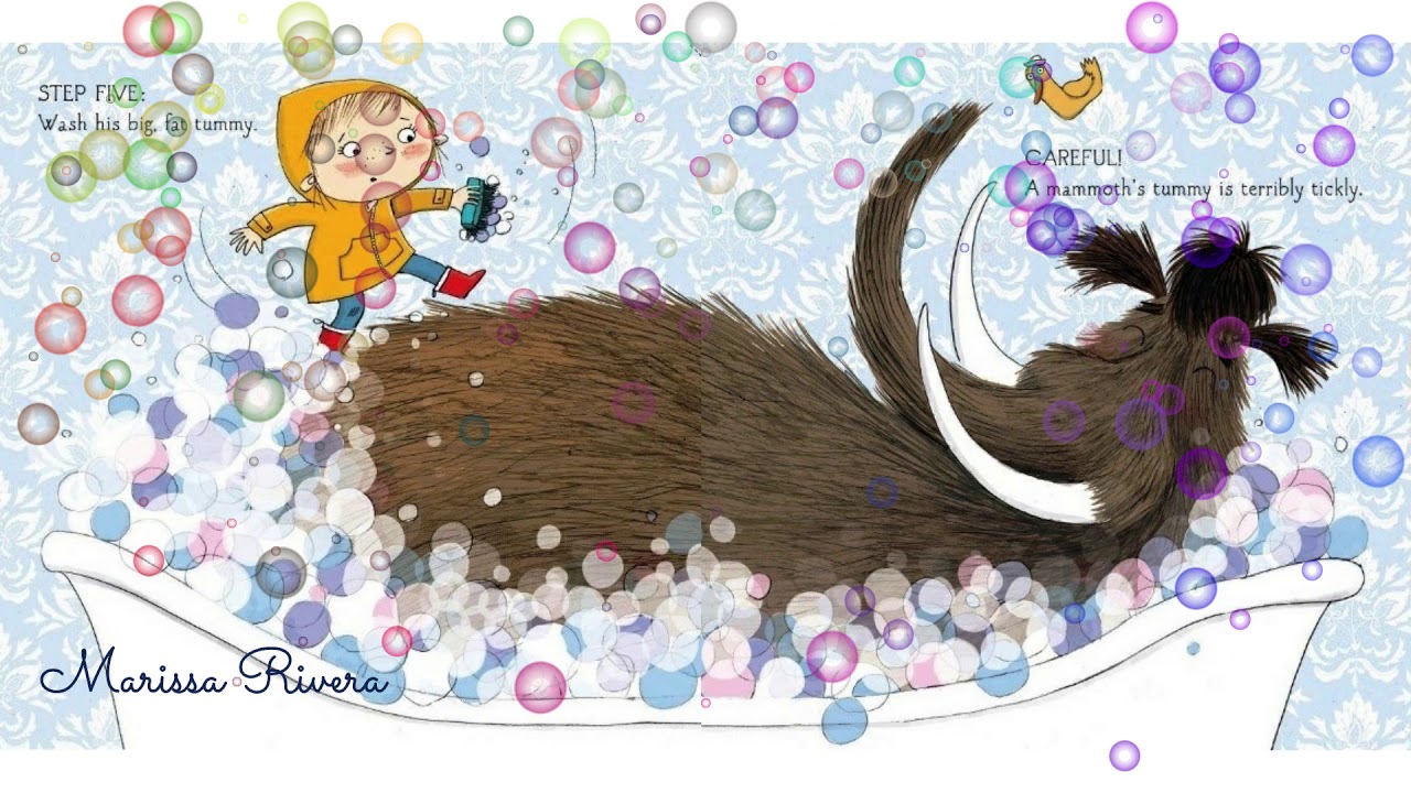 [SUBTITLED] HOW TO WASH A WOOLLY MAMMOTH | KIDS READING BOOKS