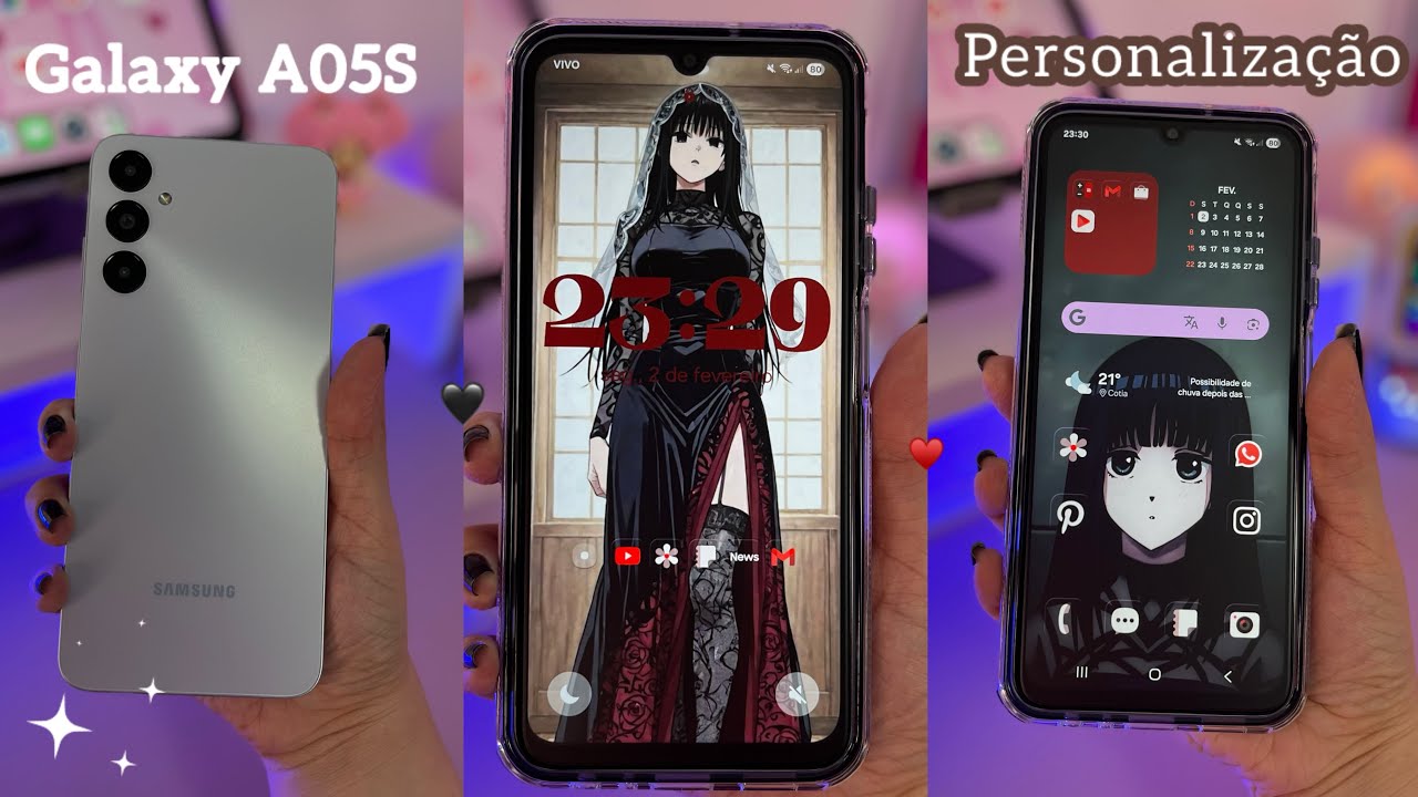 Transformei meu Galaxy A05S com a personagem Osaragi ♥️✨ 