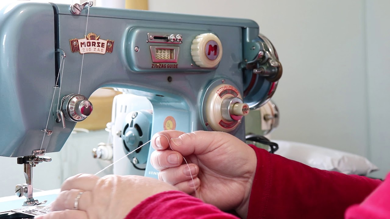 How to thread a vintage Morse MZZ sewing machine tutorial