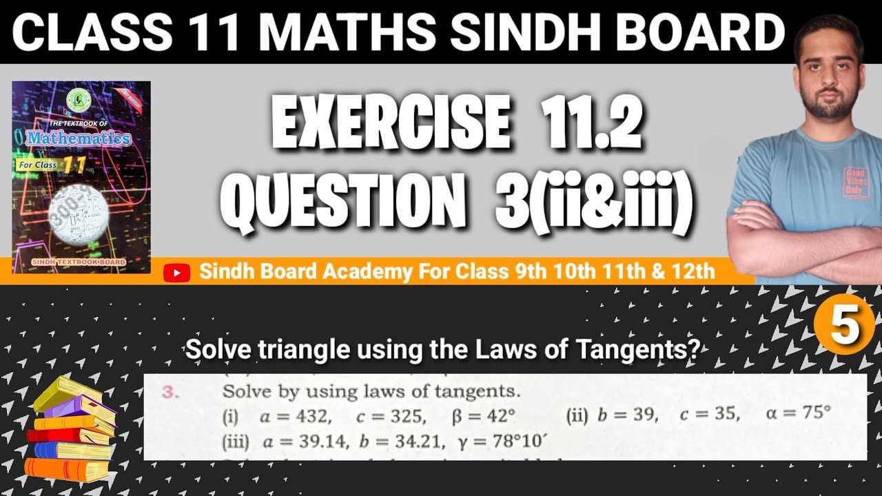 1st year Mathematics Sindh board unit 11 Exercise 11.2 Question 3(ii&iii) Appli. of Trigonometric