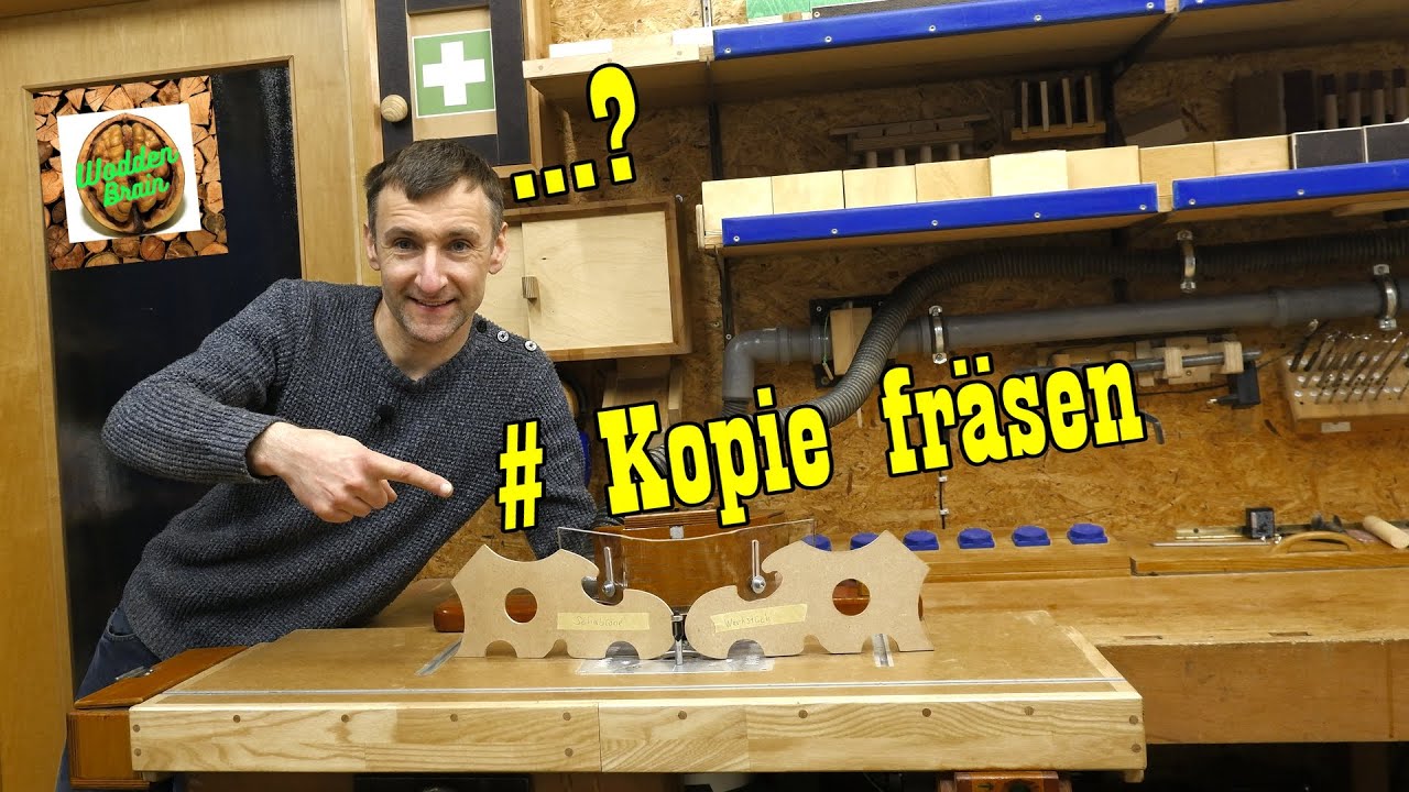 Schablonenfräsen 💫 mit dem Bündigfräser. Kopieren📷 von Holzformen🪵 auf dem Frästisch.