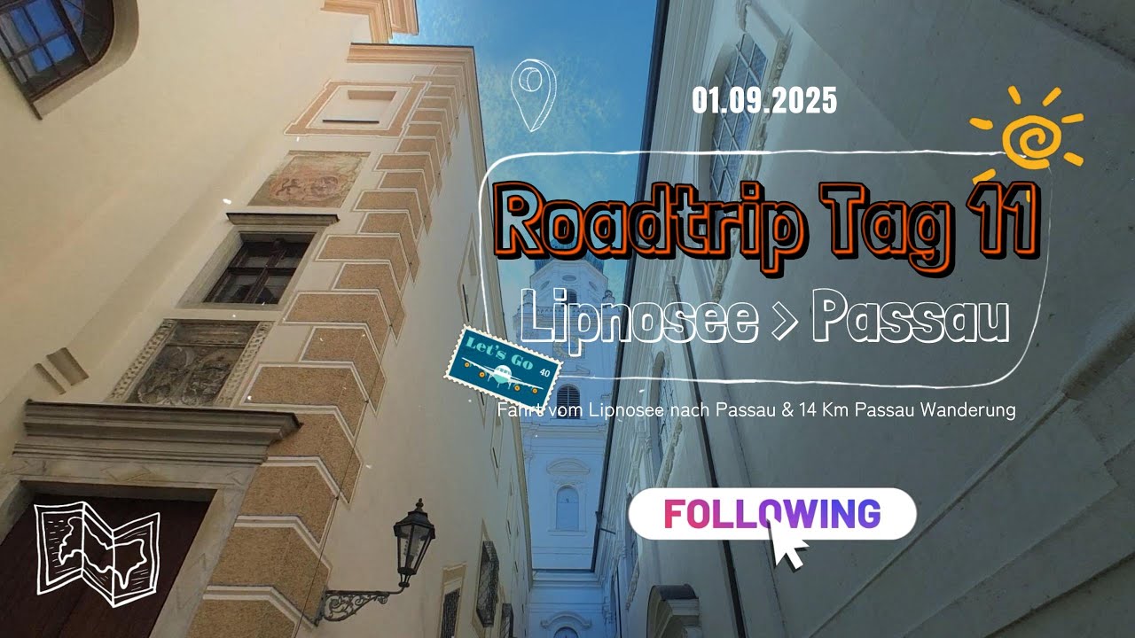 Sommer Roadtrip 2025 Tag 11 - Fahrt vom Lipnosee nach Passau & Wanderung #dachzeltwoody #passau