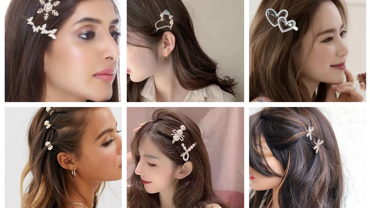 Trending fancy hair clips/stylish hair clips/hair accessories/fashionable clips/stone and pearl clip