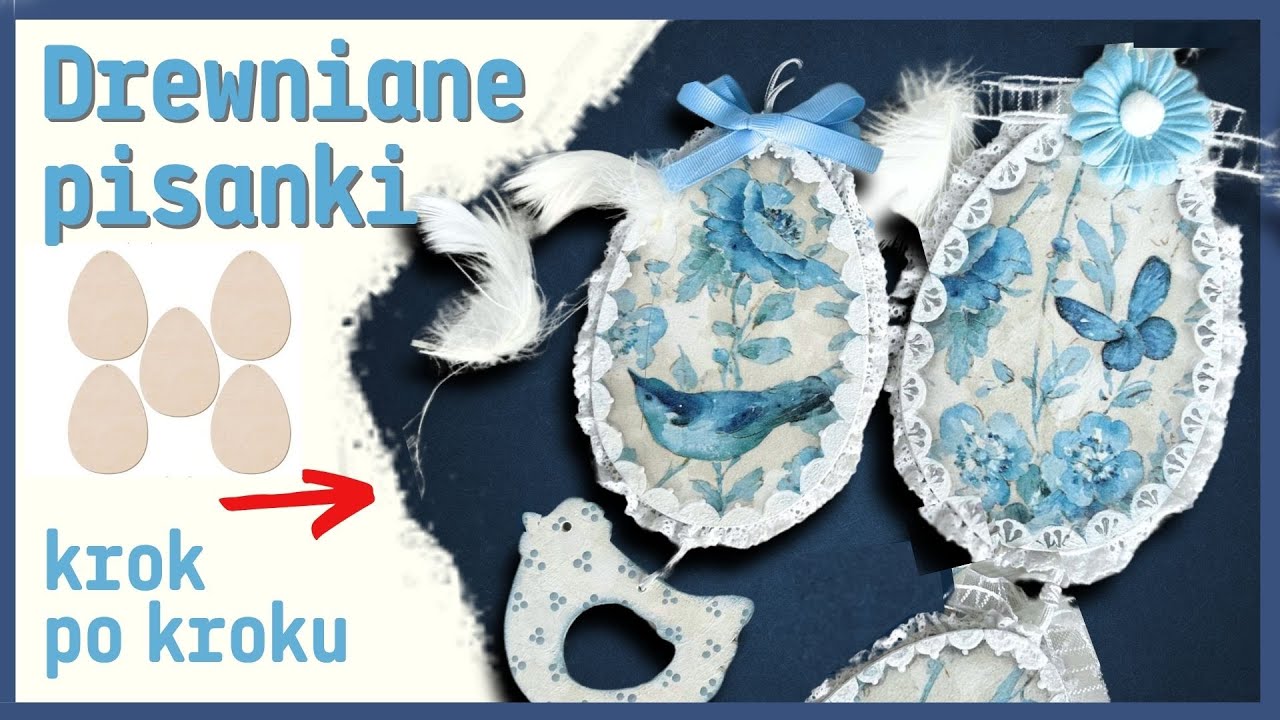 Pisanki ze sklejki dwuwarstwowe z falbanką [krok po kroku] No. 955