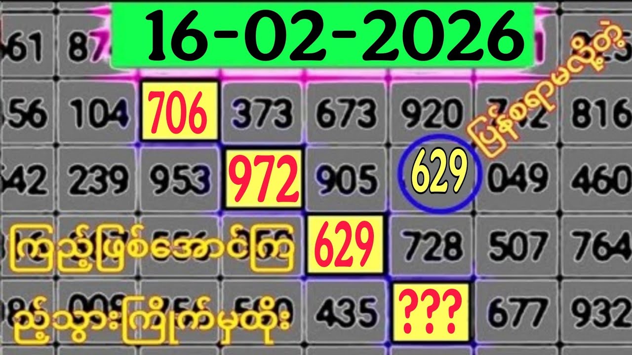 3UP 3d Direct set 16-02-2026 |Thai lottery result 16-02-2026