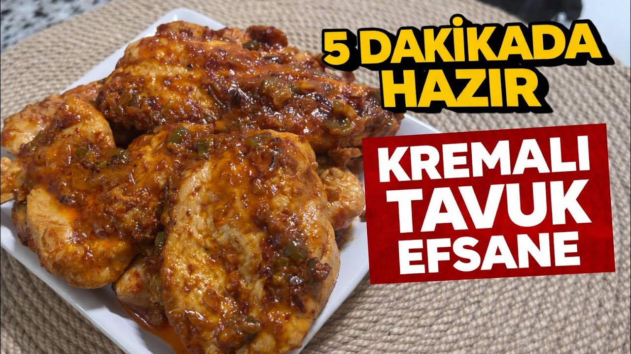 5 Dakikada Hazır! Kremalı Soslu Tavuk Tarifi 