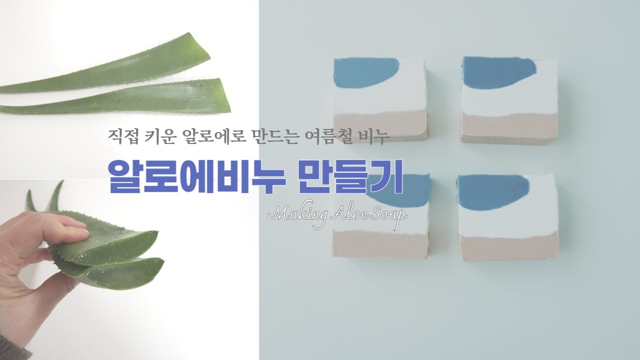 🌵알로에비누 만들기 | Making Aloe Vera Gel Soap  | cold process recipe