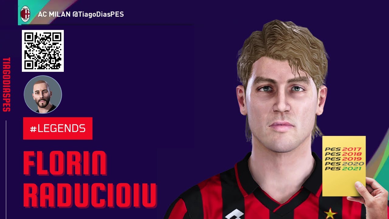 Florin Raducioiu @TiagoDiasPES (AC Milan, Monaco) Face + Stats | PES 2021 | Donation: @nonnogol