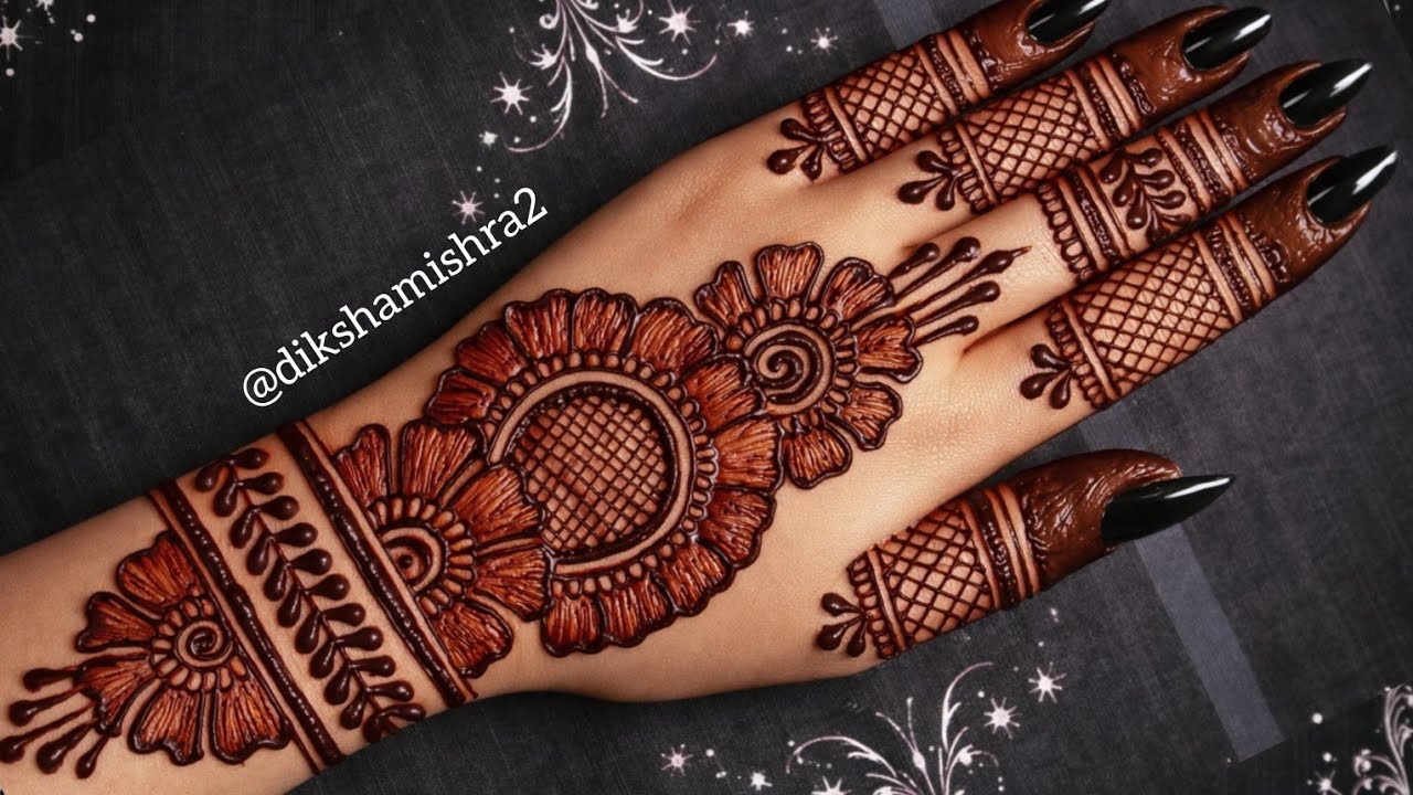 Very simple unique style mehndi design for back hand|new easy mehndi design 2026 | mehndi designs|