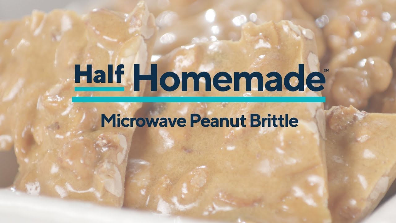 Microwave Peanut Brittle | Half Homemade