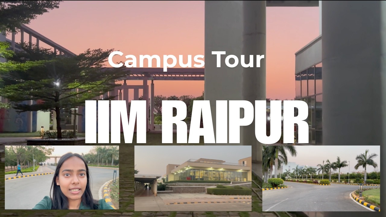 IIM Raipur Campus Tour!!! MBA Classrooms | Hostels | Sports | Fun