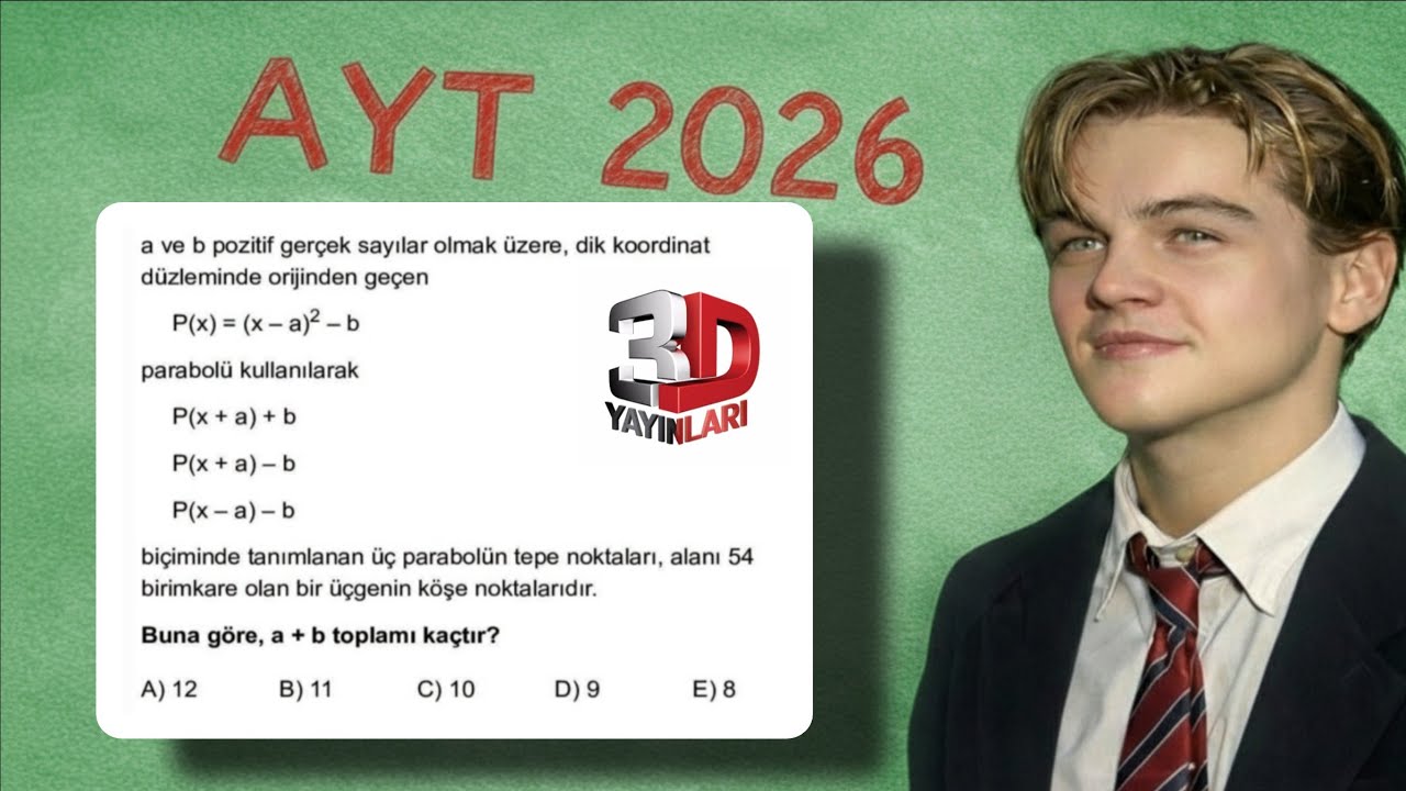 2026 AYT Matematik'de Çıkabilecek Parabol Sorusu