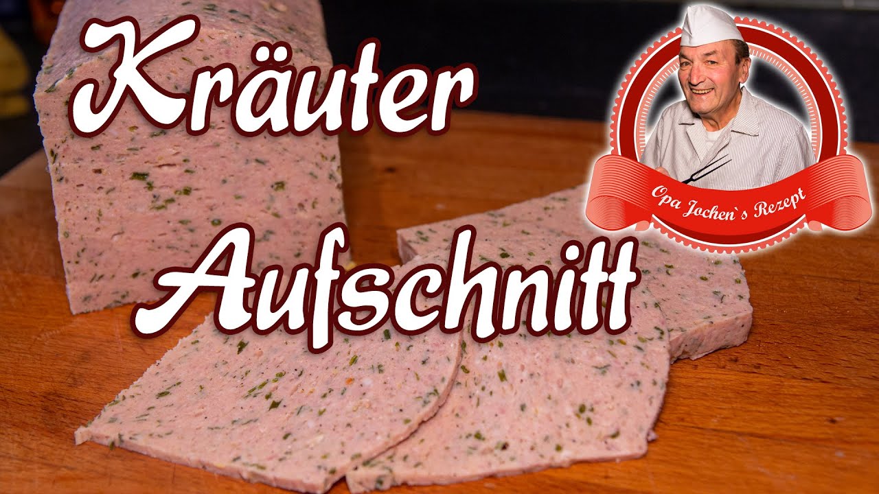 Kr&auml;uteraufschnitt selber machen - Aufschnitt mit Schnittlauch und Petersilie - Opa Jochens Rezept