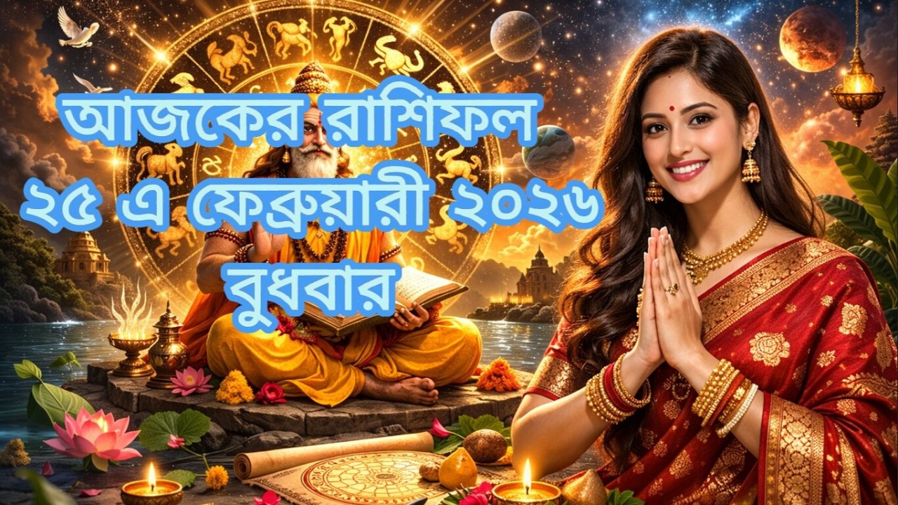 |#দৈনিকরাশিফলবাংলায় l২৫ ঐ ফেব্রুয়ারি 2026 বুধবার | কেমন যাবে আপনার আজকের দিনটি |#ডেইলিরাশিফল |