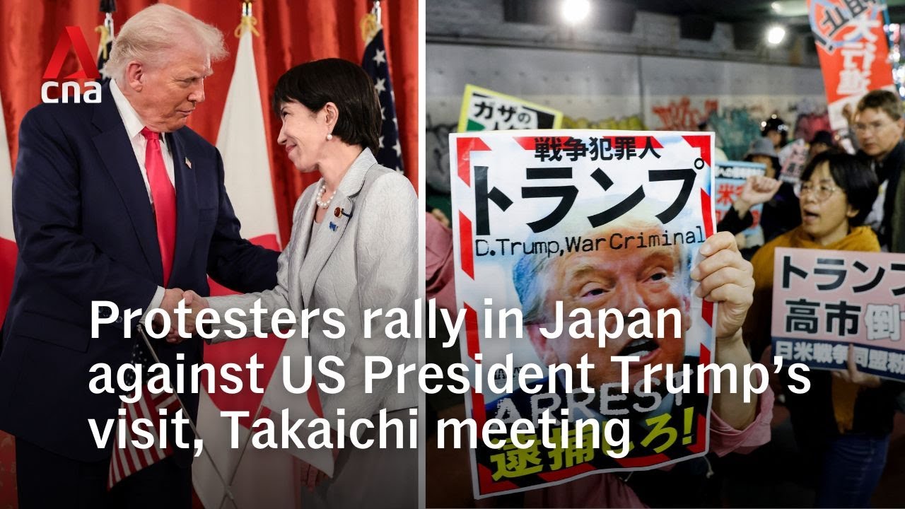 Protesters in Japan take to streets against US President Donald Trump&rsquo;s visit