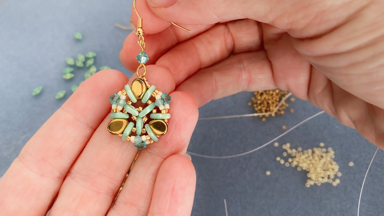 How to Make the Laguna Bead Woven Earrings featuring PRESTIGE Crystal Beads