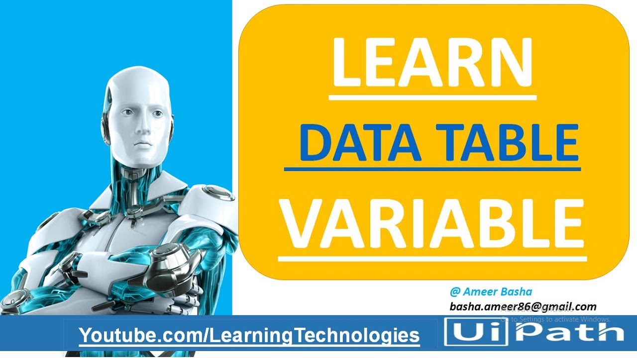 UiPath Tutorial || Day 42 : Data Table Variables