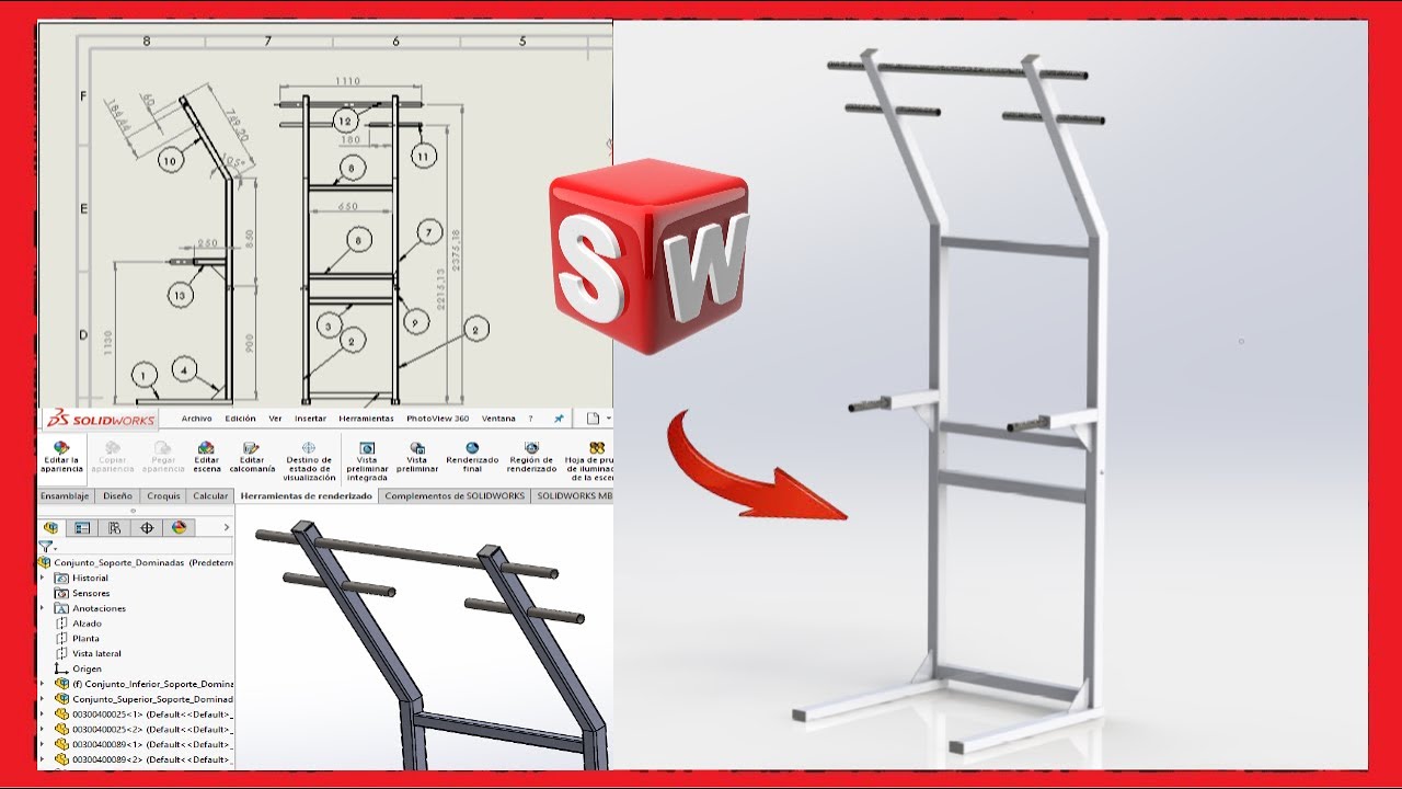 DISEÑO en 3D con SOLIDWORKS desde CERO - Parque de Barras 👉  2022