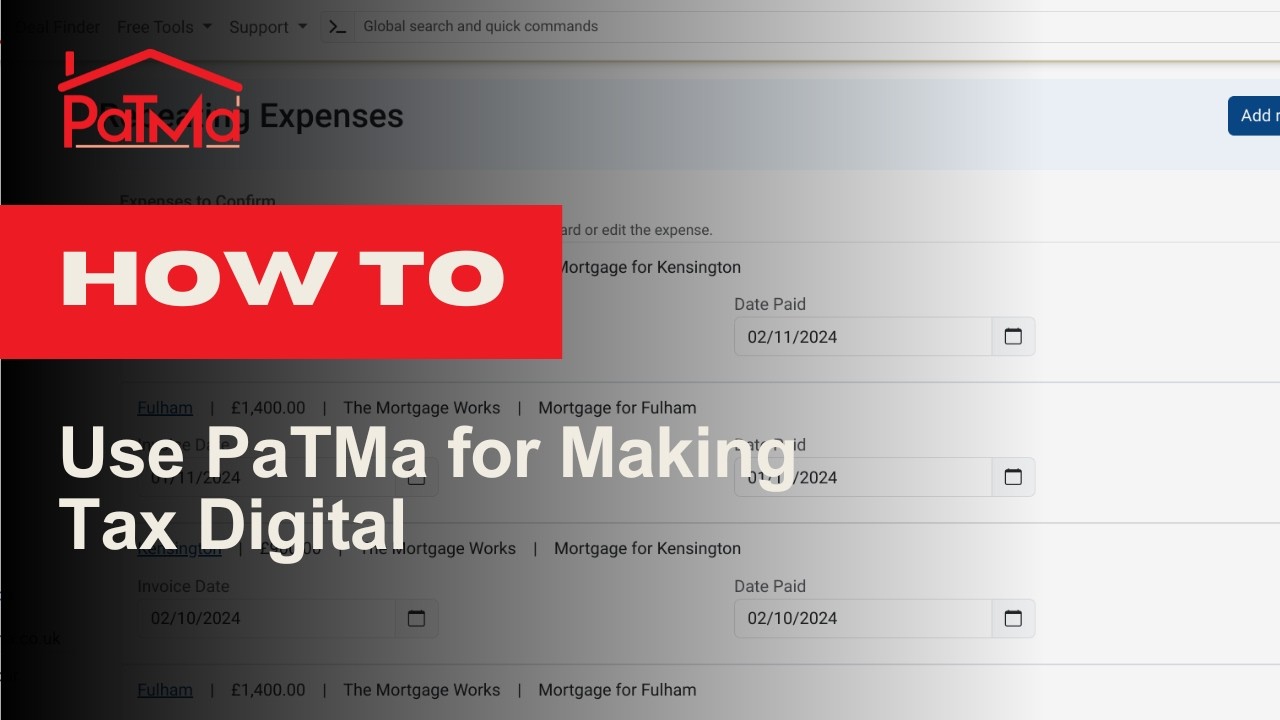 PaTMa Demo: How to use PaTMa for Making Tax Digital for Landlords (Full Walkthrough)