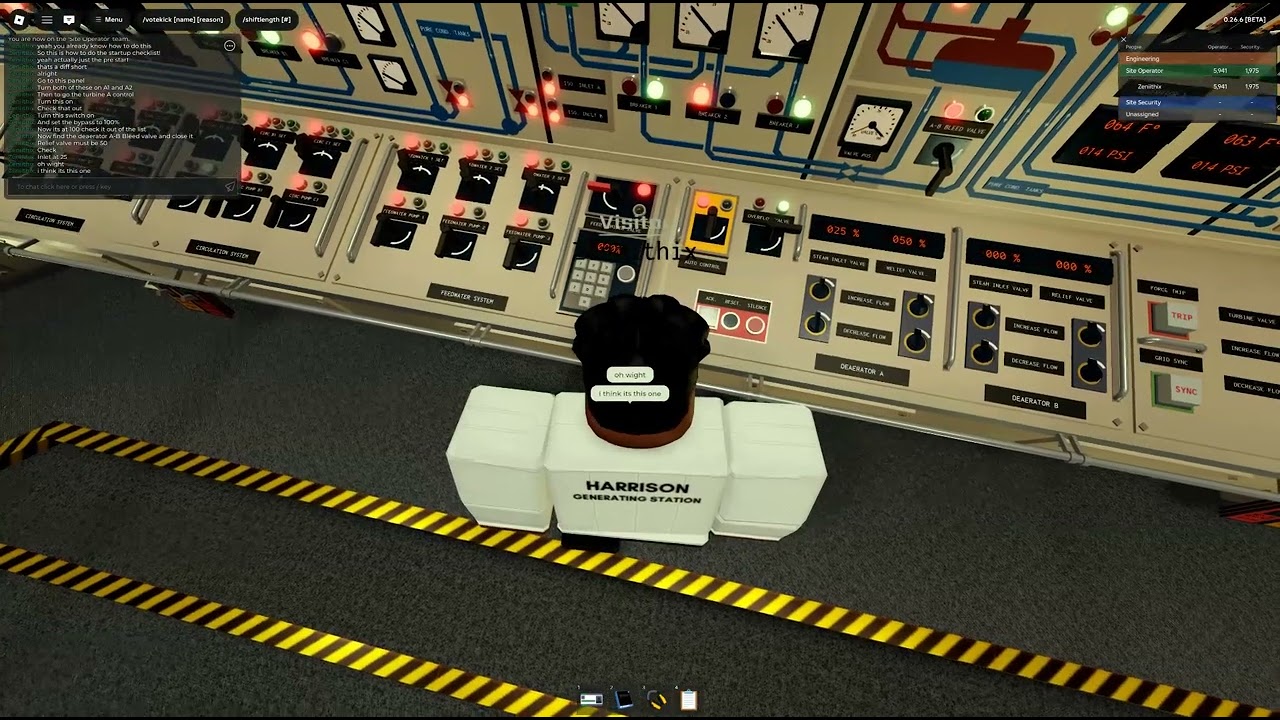 How to do the Pre Startup Checklist in Roblox Oakridge Nuclear Power Station