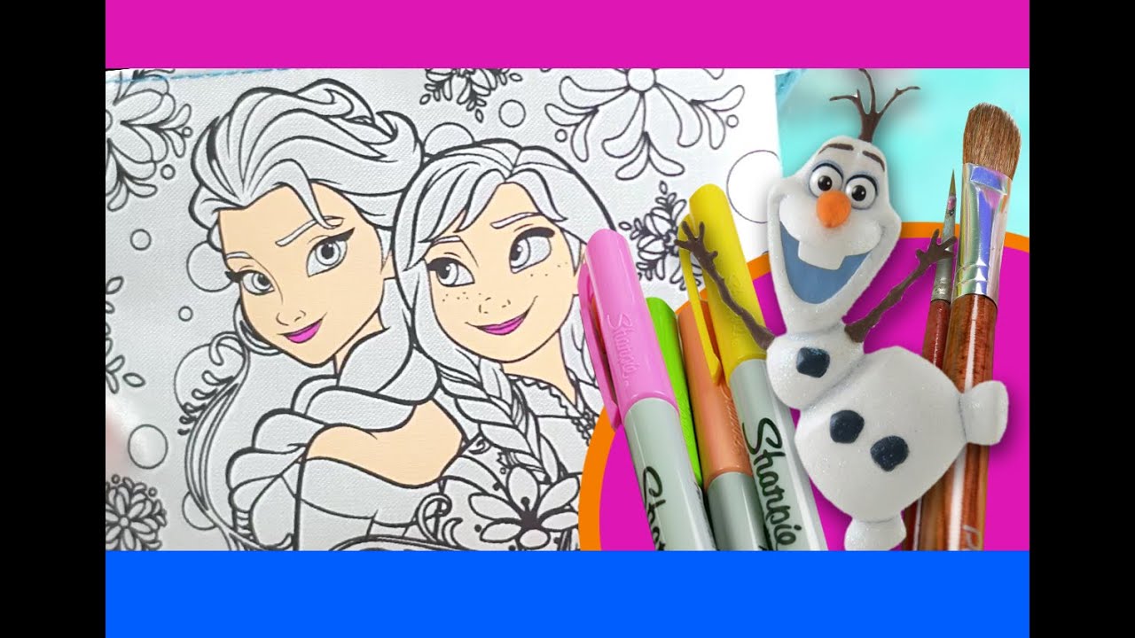 DISNEY FROZEN Color N' Style Fashion Purse Activity Coloring Elsa and Anna Frozen Video