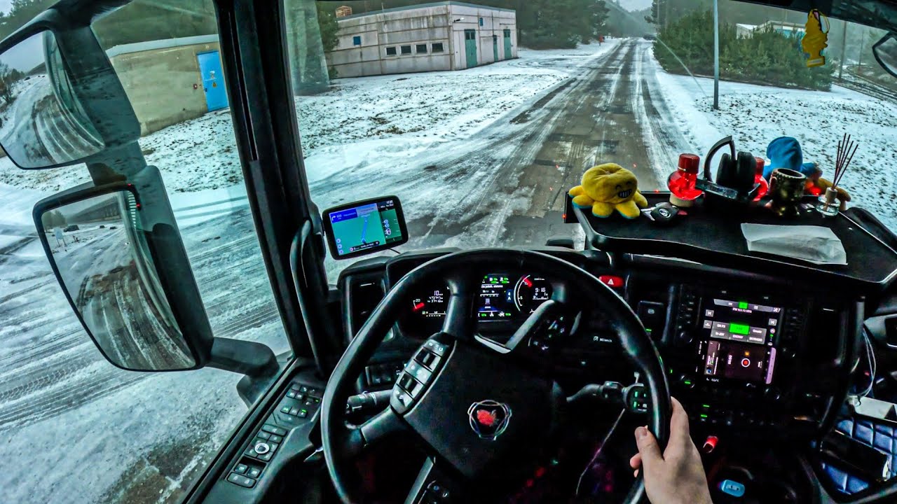 ASMR 🇩🇪 POV Truck Driving Scania R500 | Germany Winter Is Something Else | 4k HD |